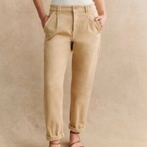 Sezane Manu Trousers Beige Sz 4/36